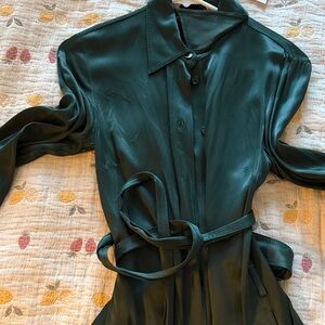 Zara Dark Green Long Sleeve Dress
